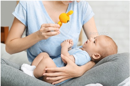 Babys reaction to a toy