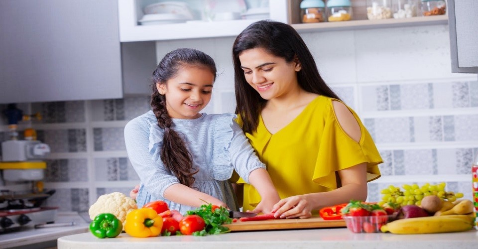 kid in kitchen