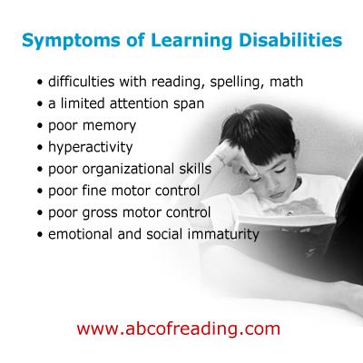 Symptoms of Learning Disabilities